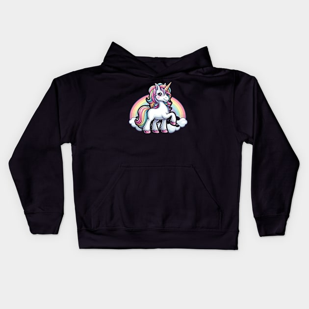 Unicorn S01 D96 Kids Hoodie by Houerd